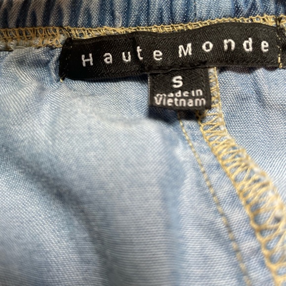 Haute Monde blue chambray off the shoulder dress. Size small - Picture 4 of 5